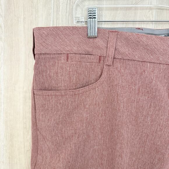 Walter Hagen Golf Pants Men's 40x32 Perfect 11 Slim Fit Maroon Stretch NWOT - Picture 3 of 13